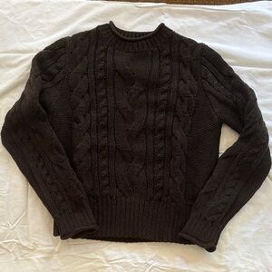 Banana Republic Women’s Dark Brown Cable Knit Sweater